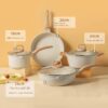 Non-Stick Marble Granite Coated Cookware Set